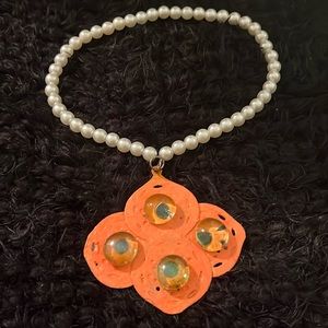 Faux Pearls Stretchy Boho Rare Unique Necklace